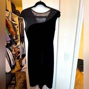 Vince Camuot Black Velvet Dress